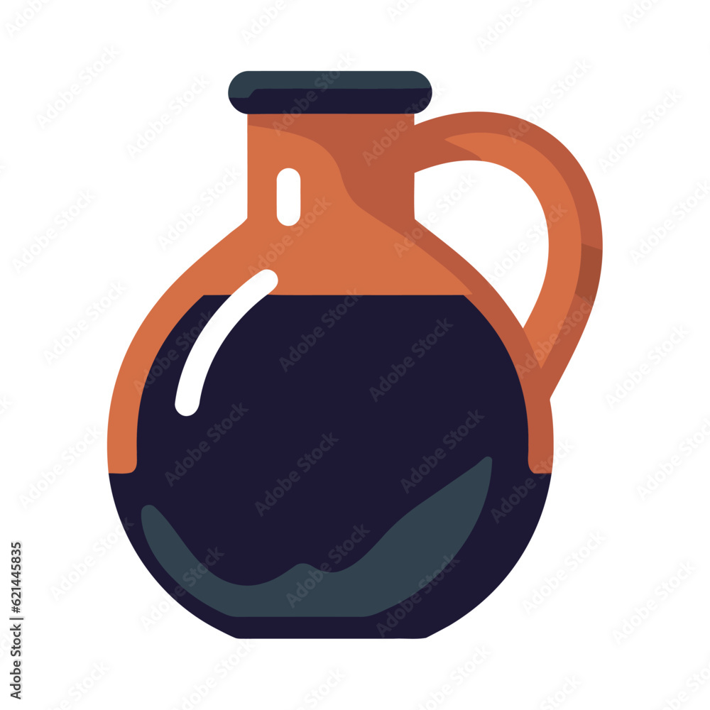 Transparent pottery jar with liquid decoration Transparent pottery jar with liquid decoration