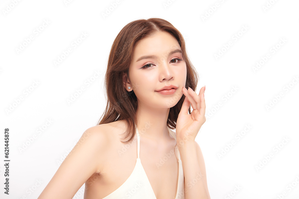 Beautiful young asian woman with clean fresh skin on white background, Face care, Facial treatment, Cosmetology, beauty and spa, Asian women portrait. Beautiful young asian woman with clean fresh skin on white background, Face care, Facial treatment, Cosmetology, beauty and spa, Asian women portrait.