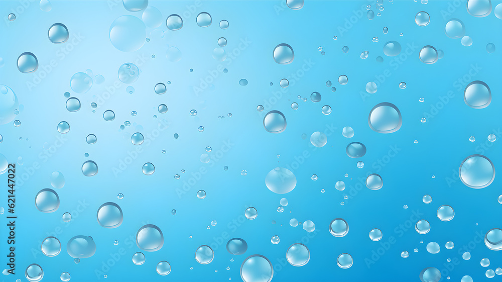 water drops on blue background  glassphorism vector 03