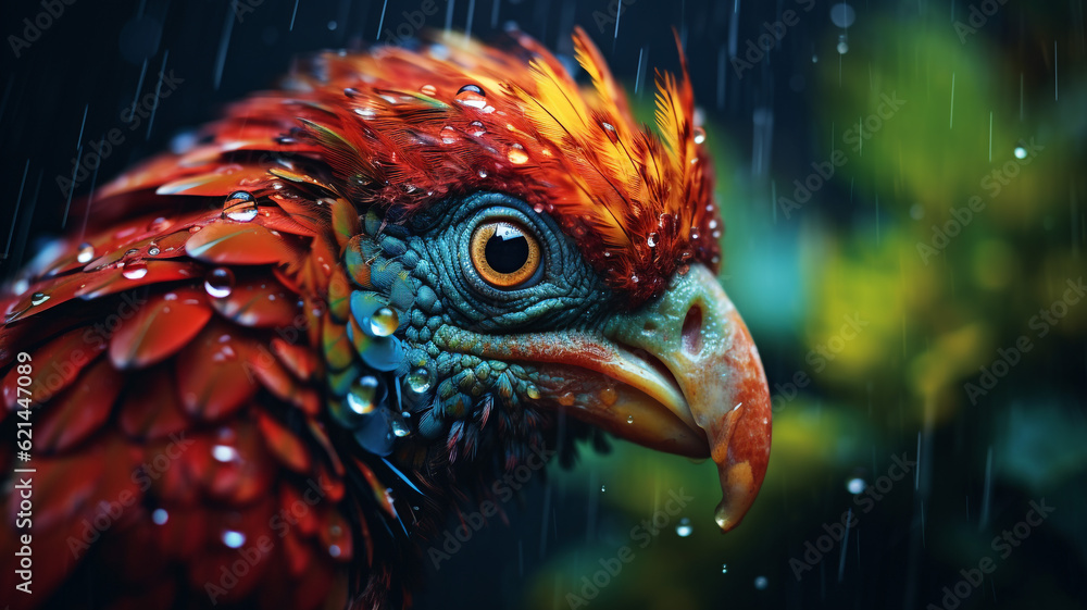 Photo background of wildlife in rainy forest Photo background of wildlife in rainy forest