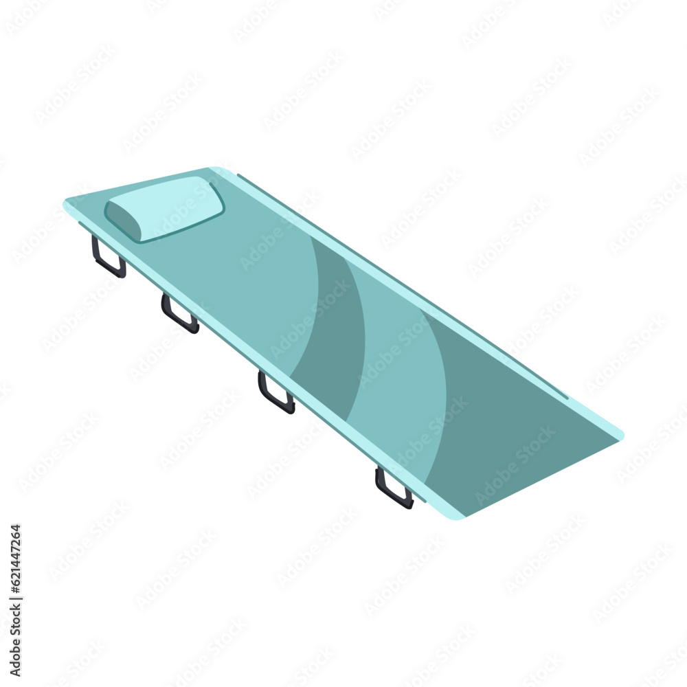 Fototapeta premium folding camping cot cartoon. travel bed, cloth collapsible, camp fabric folding camping cot sign. isolated symbol vector illustration