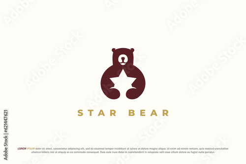 logo bear star abstract brown animal wildlife