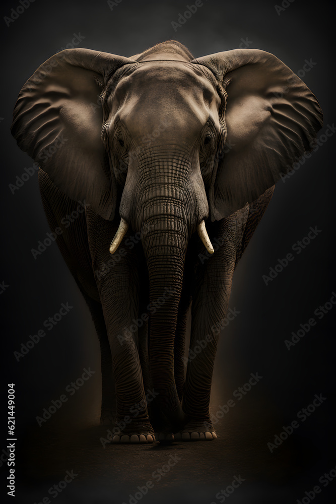 Fototapeta premium Blackgolden Elephant