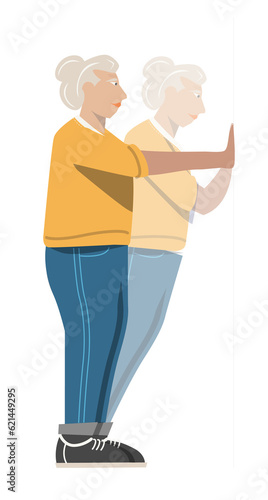 wall push-ups exercises in elderly at home