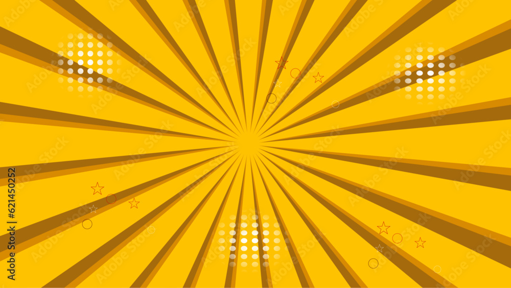 Fototapeta premium Offer and Sale Banner Yellow Abstract Background