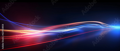 Future technology line background and light effect, cyberpunk style background material with a sense of technology