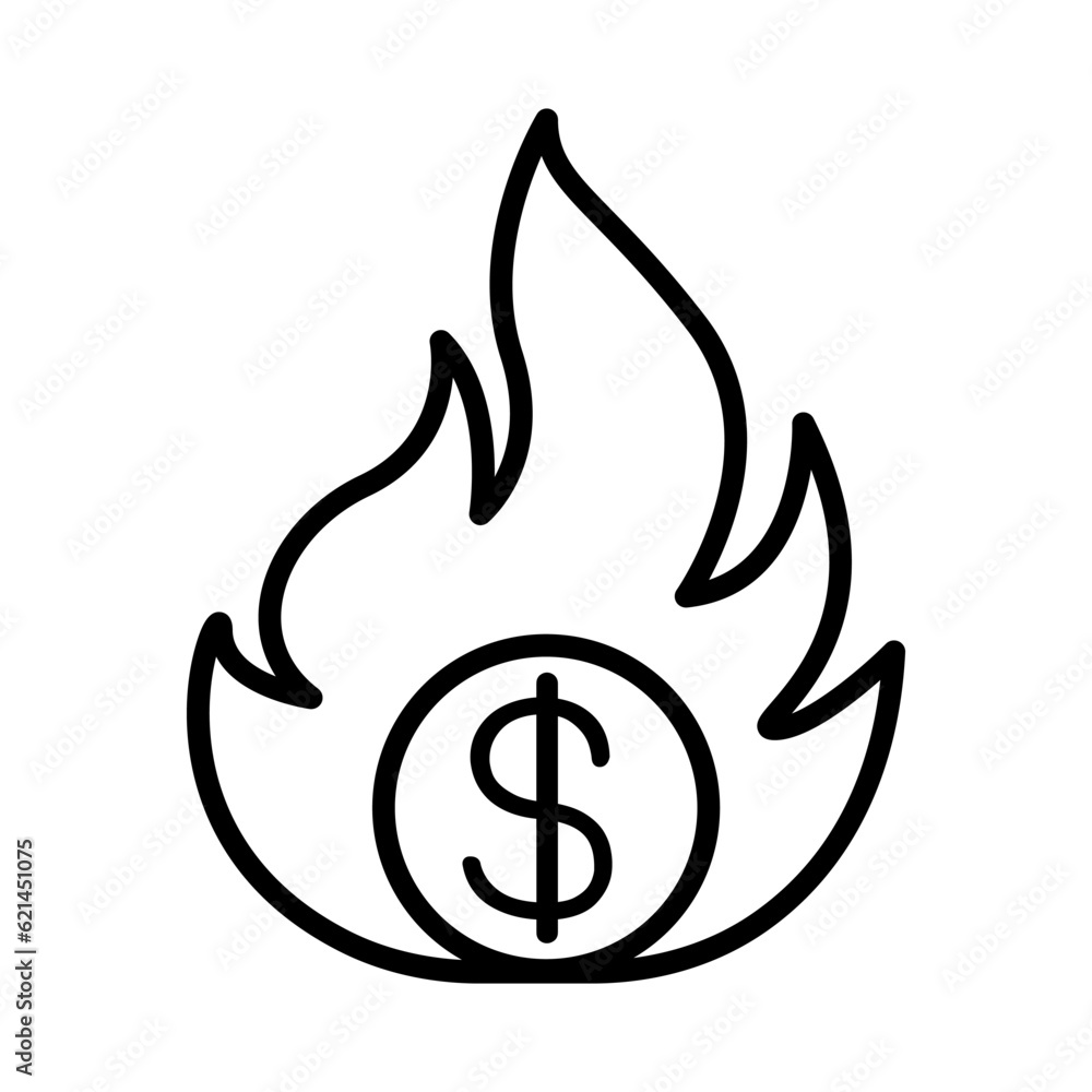 Business crisis icon