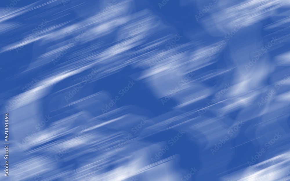 Motion blurred blue sky with clouds background