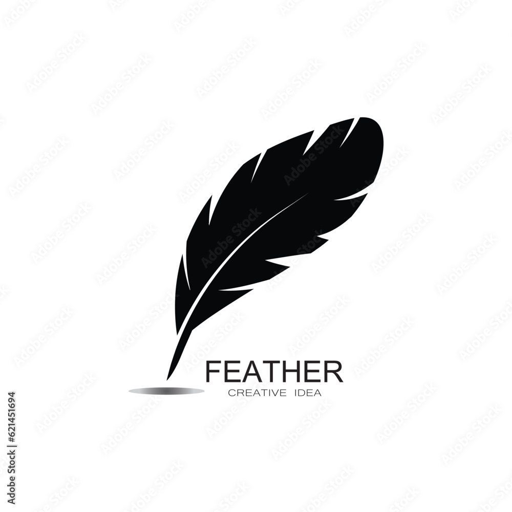 Feather logo icon vector template Feather logo icon vector template