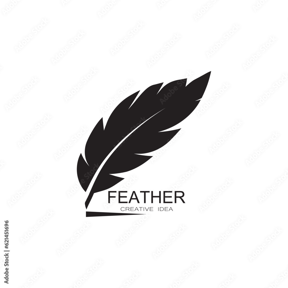 Feather logo icon vector template Feather logo icon vector template