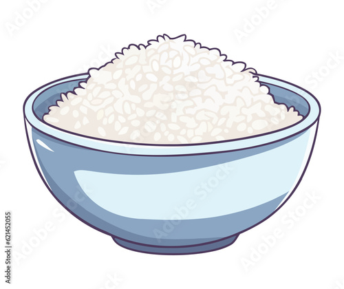 Healthy steamed basmati rice in bowl