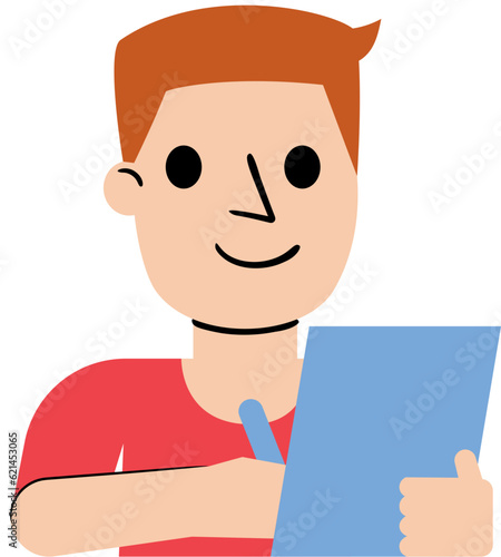 Author Flat Illustration