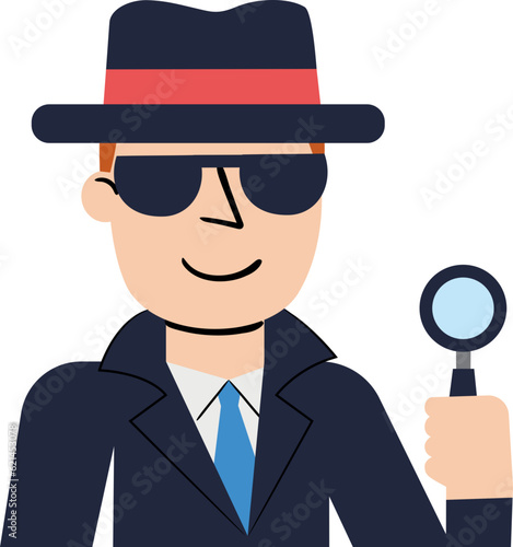 Detective Flat Illustration