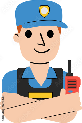 Guards Security Flat Illustration