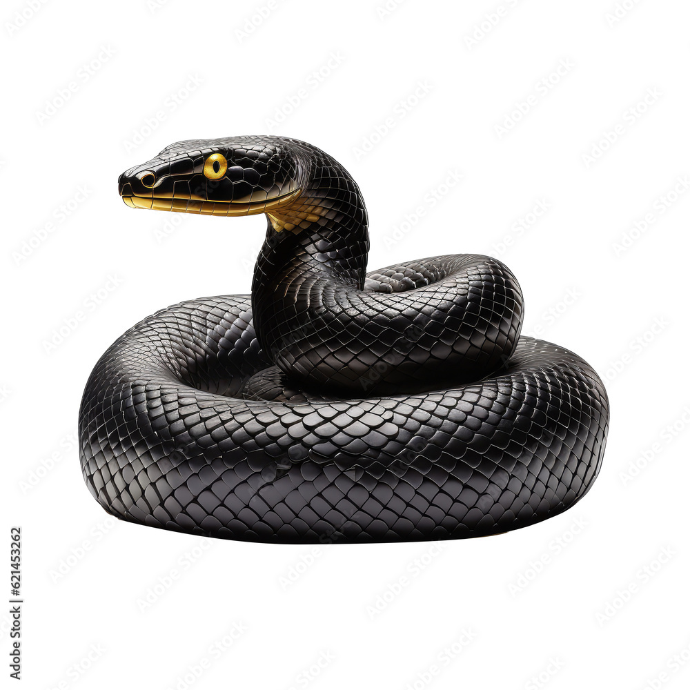 Fototapeta premium snake looking isolated on white