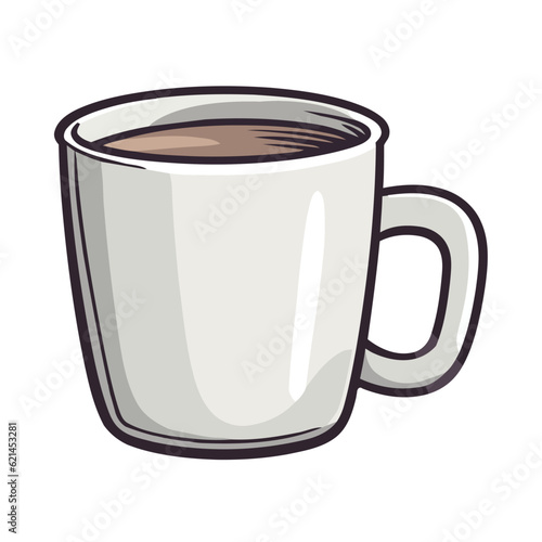 Foamy cappuccino in white mug