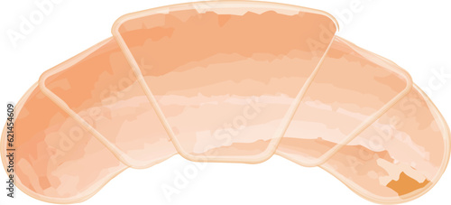 croissant in watercolor style