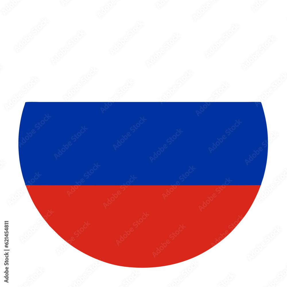 Russia flag circle transparent png. Russian flag round. vector illustration Russia flag circle transparent png. Russian flag round. vector illustration
