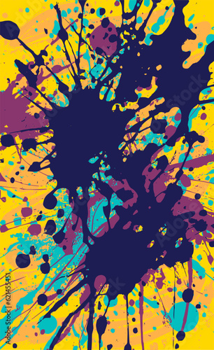 Color abstract grunge background. Multicolored texture of spots, splashes, streaks, traces of paint