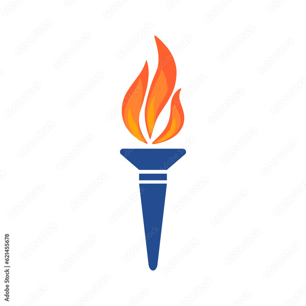Torch icon on white background. Torch icon on white background.
