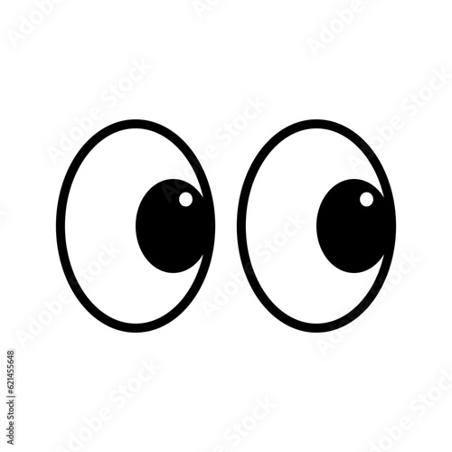 Eyes look icon on white background.
