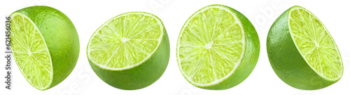 Set of delicious lime fruits cut out © Yeti Studio