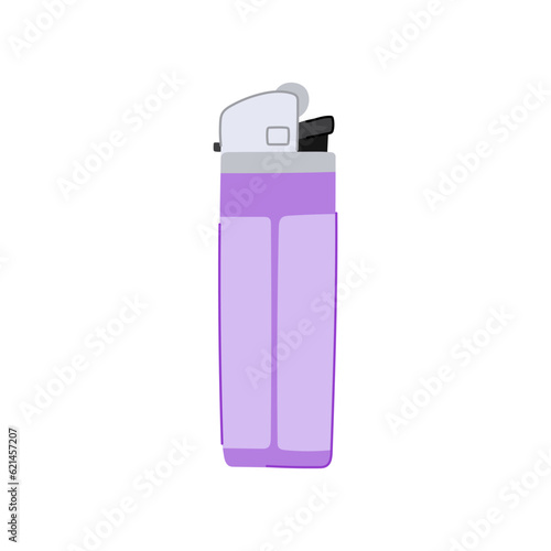 gas lighter fire cartoon. flame object, light plastic, tool smoke gas lighter fire sign. isolated symbol vector illustration