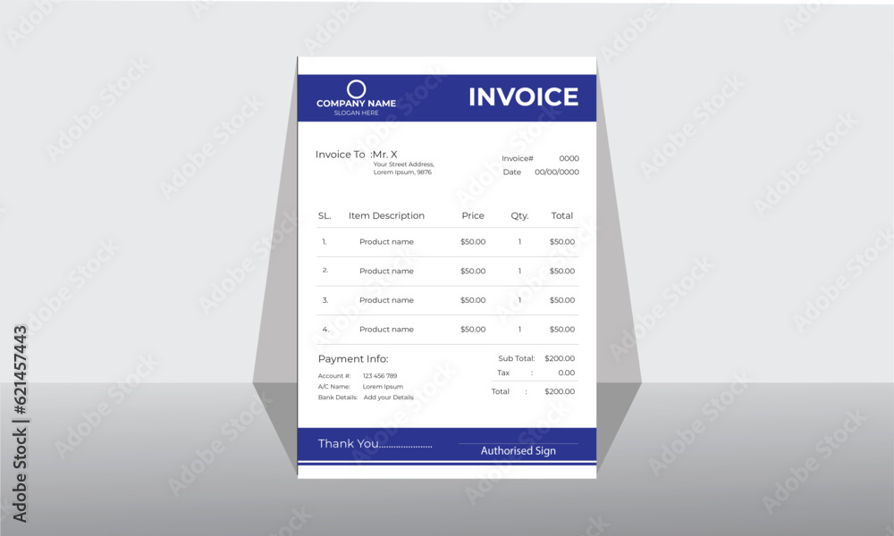 Corporate Business Invoice Design Corporate Business Invoice Design