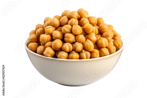 Boiled chickpeas. isolated object