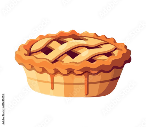 Baked pastry sweet pie icon design
