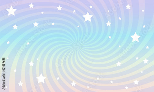 Colorful twirl background with stars and sparkle for kids