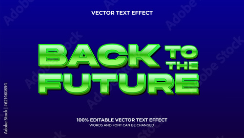 Back to the future editable vector text effect
