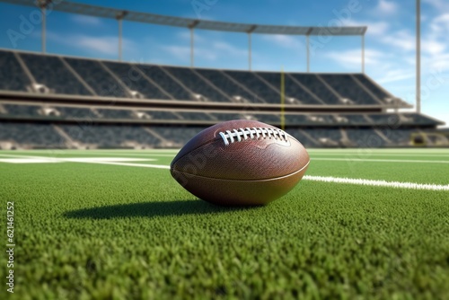 A football on a grassy field wallpaper
