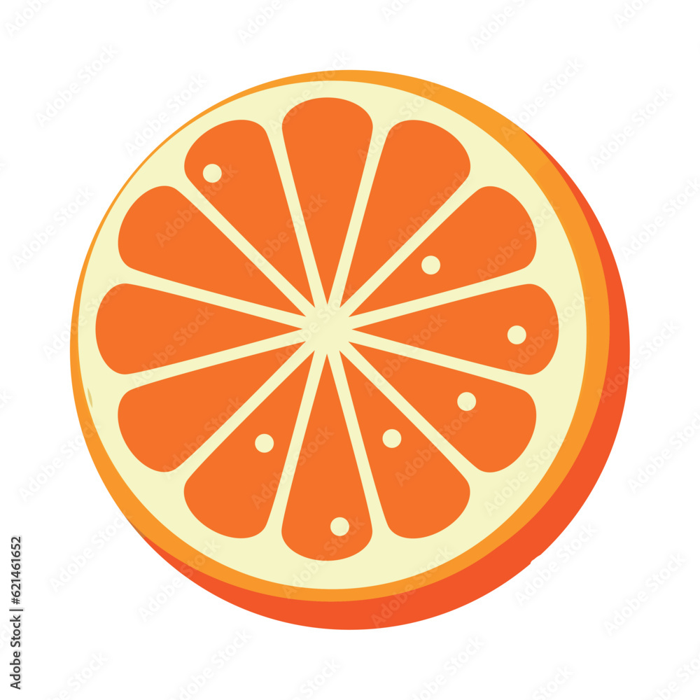 Juicy citrus slice orange design Juicy citrus slice orange design