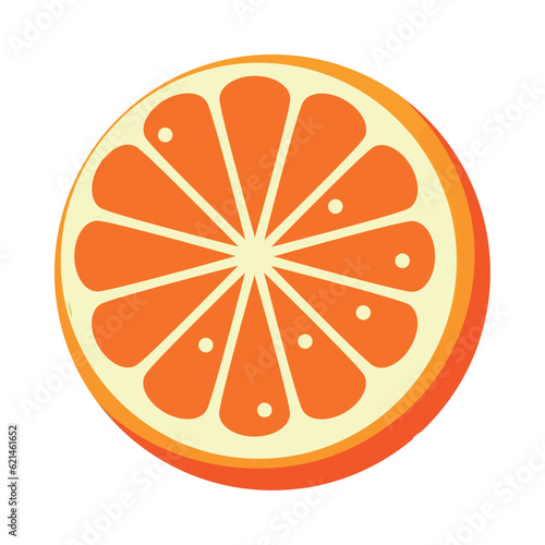 Juicy citrus slice orange design