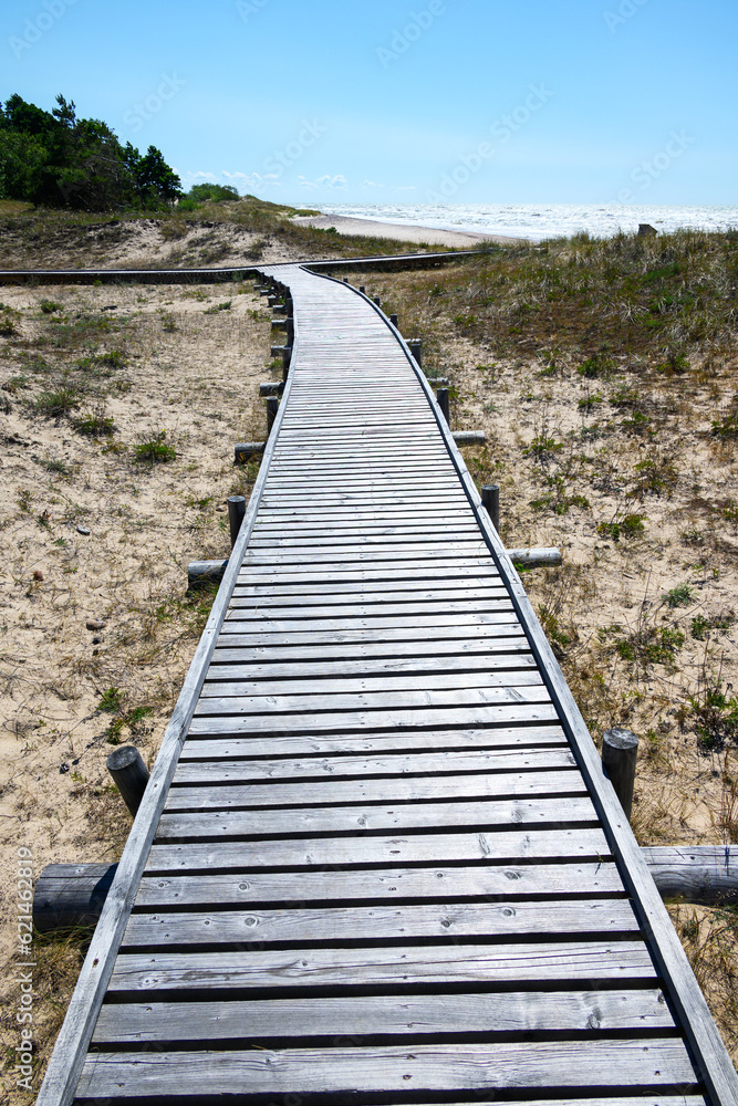 Path to Baltic sea beach.