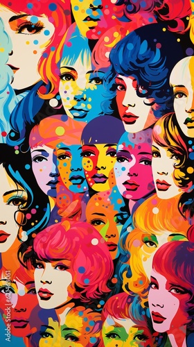 pop art image inspired by the gender fluidity and diversity in the LGBTQ+ community