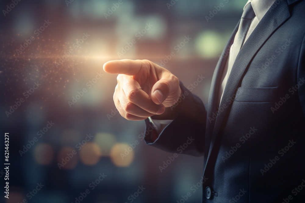 businessman touching screen generative ai businessman touching screen generative ai