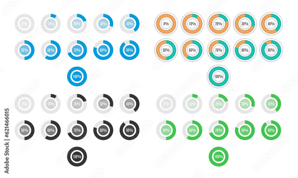 Circle Diagram Pie Charts Infographic Elements. - Vector. Circle Diagram Pie Charts Infographic Elements. - Vector.