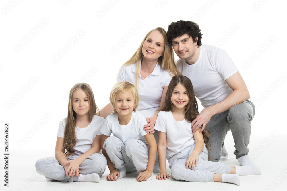 Portrait of family with children Portrait of family with children