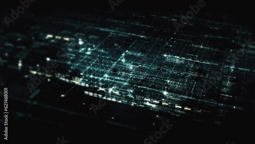 Wallpaper Mural Advanced data matrix simulation UI with cutting-edge digital environment with a dynamic and immersive display of interconnected data matrix information networks systems background Torontodigital.ca