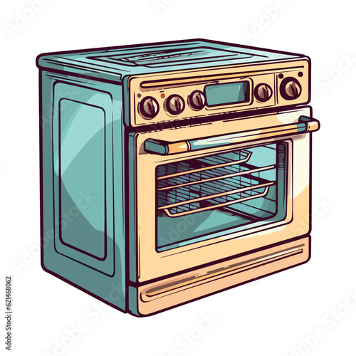 Modern kitchen equipment oven icon