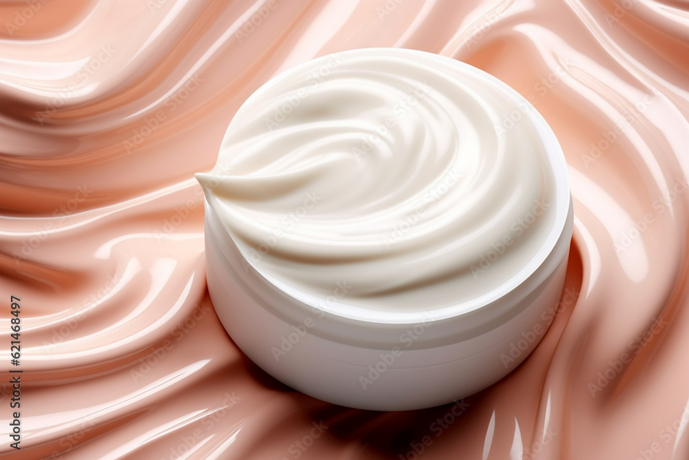 Cosmetic cream background. Created with generative Ai technology. Cosmetic cream background. Created with generative Ai technology.