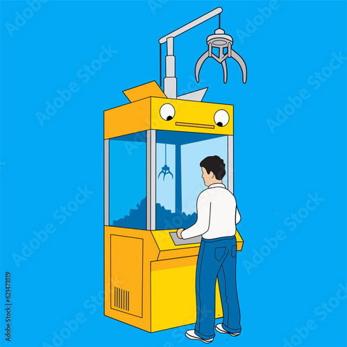 crane game killer people vector