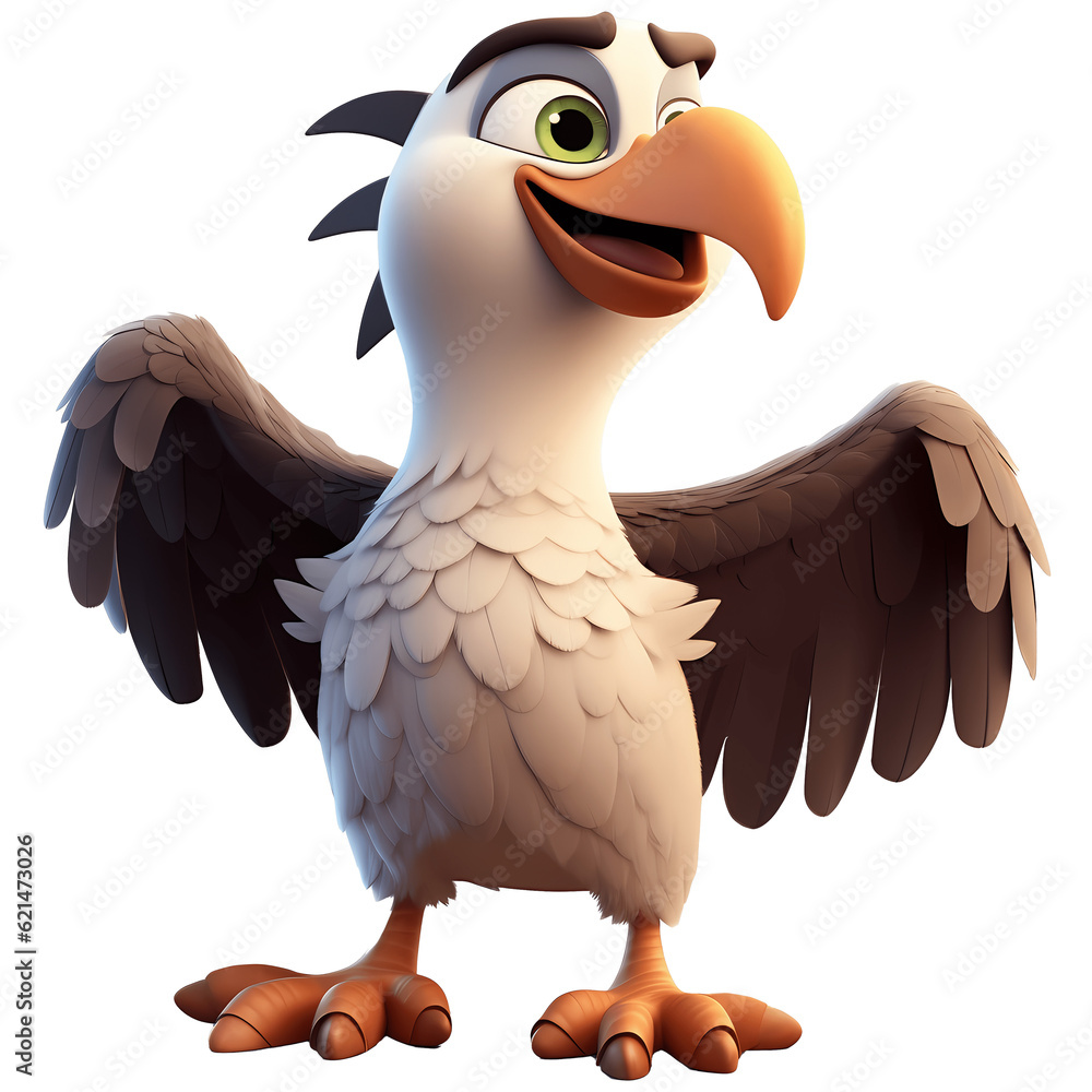 Obraz premium Cartoon African Eagle