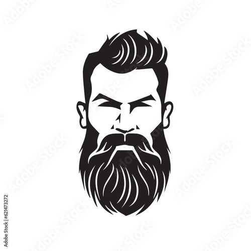 A Dashing Portrait of a Stylish Man with a Suave Haircut, Well-Groomed Beard, and Sharp Mustache