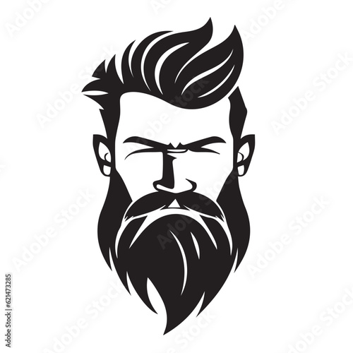 A Dashing Portrait of a Stylish Man with a Suave Haircut, Well-Groomed Beard, and Sharp Mustache
