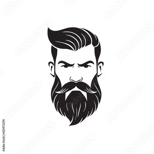 A Dashing Portrait of a Stylish Man with a Suave Haircut, Well-Groomed Beard, and Sharp Mustache
