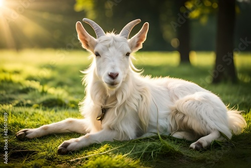 young goat on the meadow