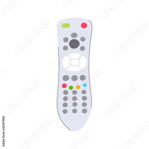 screen tv remote cartoon. hand watching, equipment program, multimedia button screen tv remote sign. isolated symbol vector illustration